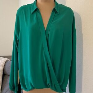 Forever 21 Crossover Front Hi-Lo Blouse NWOT